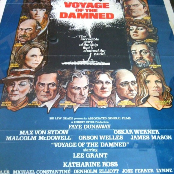 Vintage British Film Poster Voyage of the Damned Original Movie Poster Cruise UK - Picture 8 of 16